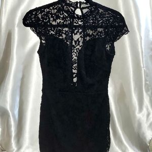 Bebe Mini Black Lace Dress
